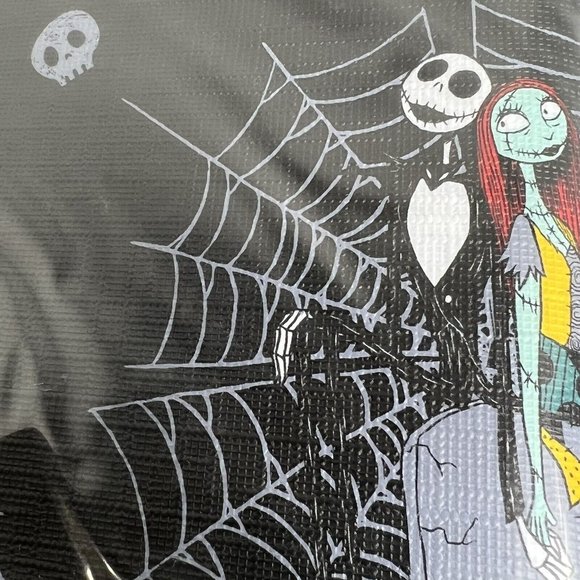 Disney Nightmare Before Christmas Tablecloth 60"x84” Jack And Sally Spiderwebs - Picture 4 of 12
